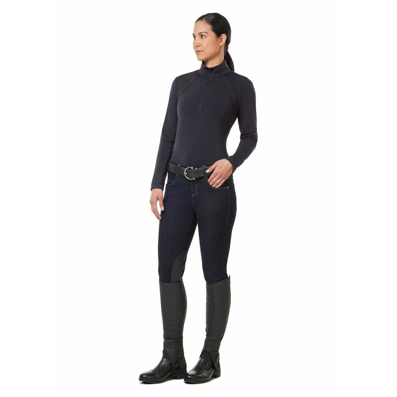 Kerrits Women's Rail Side Quarter Zip Tech Top - Black - Image 4