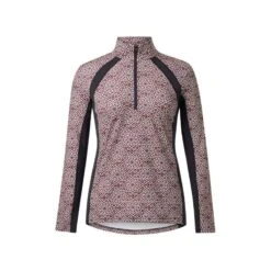 Kerrits Women's Rail Side Quarter Zip Tech Top - Sangria Starlight