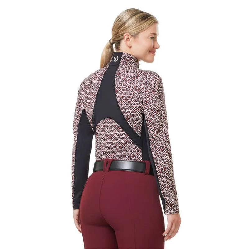 Kerrits Women's Rail Side Quarter Zip Tech Top - Sangria Starlight - Image 4