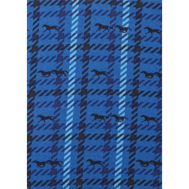 Kerrits Women's Muzzle Nuzzle Fleece Half Zip - True Blue Plaid Pasture - Image 6