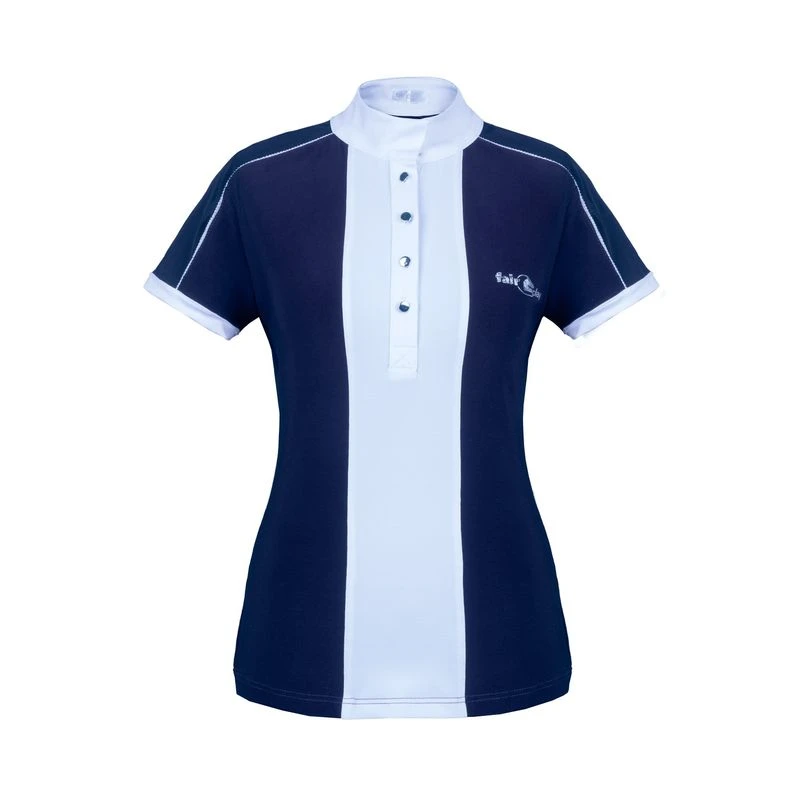 Fair Play Women's Claire Short Sleeve Competition Shirt - Navy/White