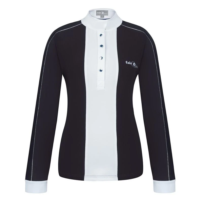 Fair Play Women's Claire Long Sleeve Competition Shirt - Black/White