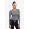 Cavalliera Women's ECO Long Sleeve Riding Top - Grey Melange