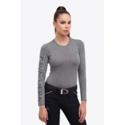 Cavalliera Women's ECO Long Sleeve Riding Top - Grey Melange